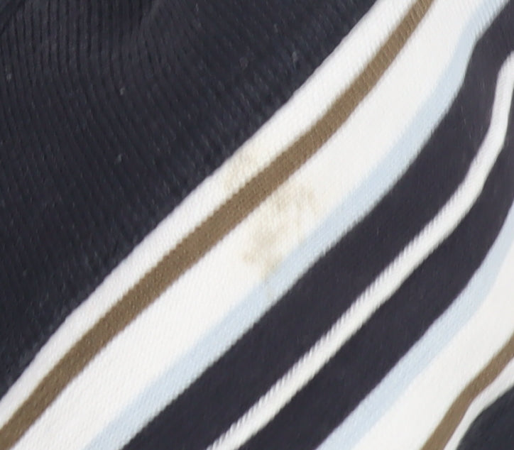 Lotto Men's Black Striped 1/4 Zip Sweatshirt L