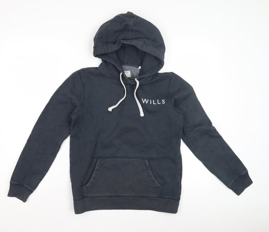 Womens UK 8 Regular Jack Wills Navy Pullover Hoodie