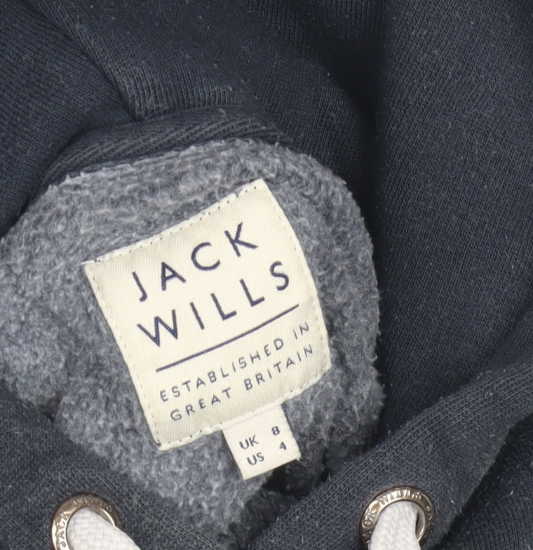 Jack Wills Women's Navy Pullover Hoodie Size 8