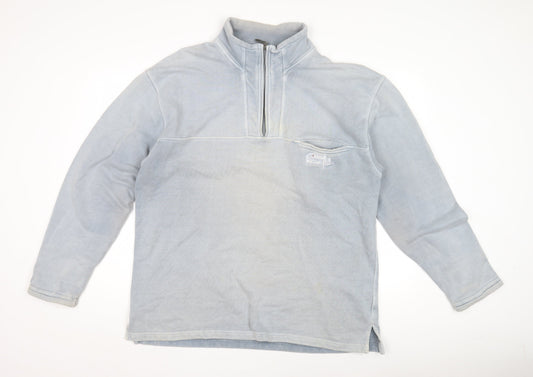 Weird Fish Men's Blue Large 1/4 Zip Sweatshirt