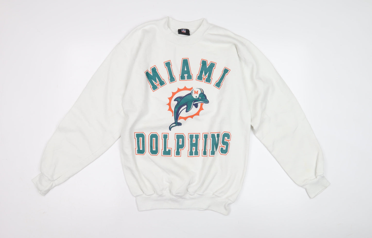 NFL Team Apparel Women White Miami Dolphins Sweatshirt M