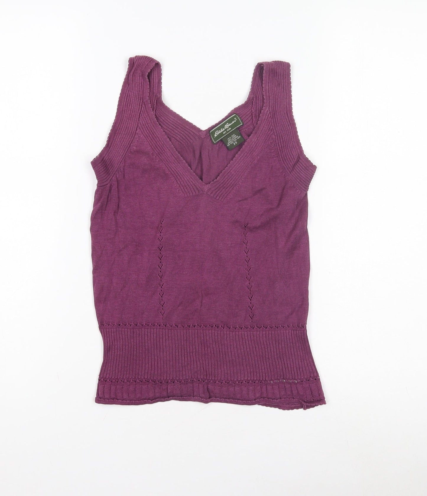 Eddie Bauer Women's Purple Silk Tank XS Casual