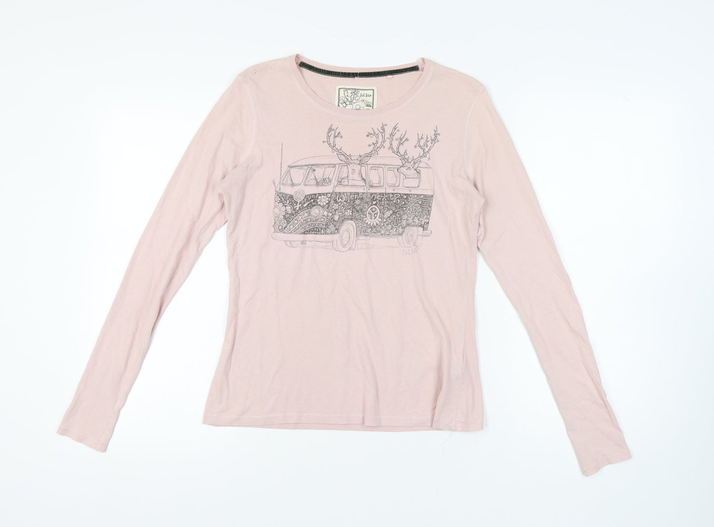 Fat Face Women's Pink Long Sleeve T-Shirt Size 12