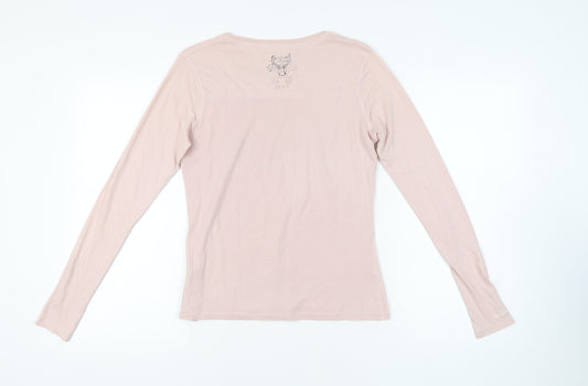 Fat Face Women's Pink Long Sleeve T-Shirt Size 12