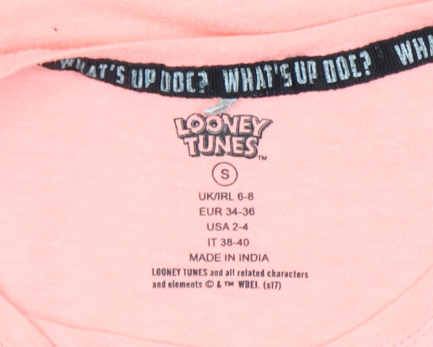 Looney Tunes Women's Pink Graphic T-Shirt, Size S