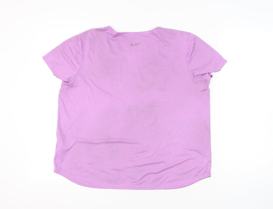 Nike Women's Pink Dri-Fit T-Shirt XL