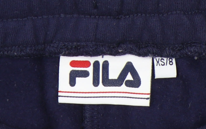Brand and care label for Fila Women's Blue XS Jogger Trousers for Gym & Running