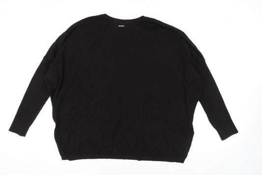 DKNY JEANS Women's Black Star Jumper V-Neck M