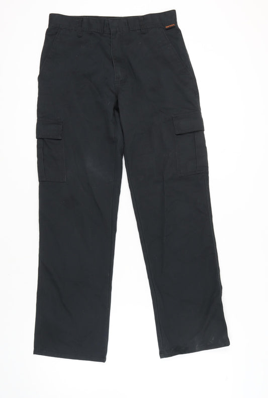 Portwest Men's Cargo Trousers Black Size 30 Regular