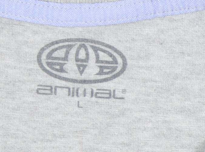 Animal Grey Men's Crew Neck T-Shirt, Size L