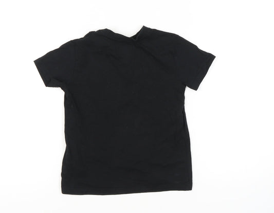 Threadboys Boys Black Graphic T-Shirt, 7-8 Years, Short Sleeve