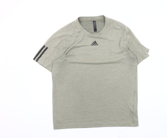 Additional front view of Adidas Men's Grey T-Shirt, Medium, Gym Wear