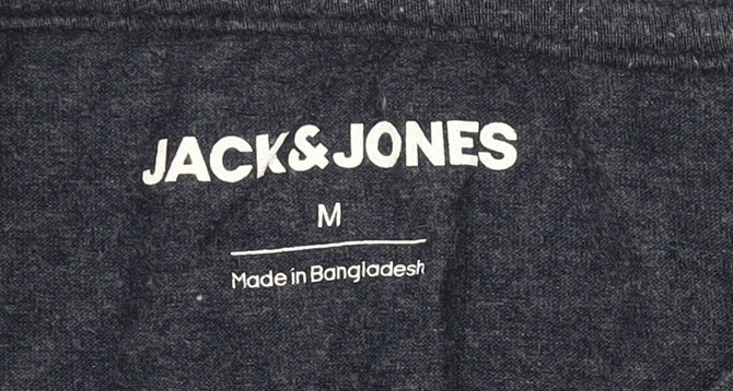 Jack & Jones Men's Blue Graphic Print T-Shirt