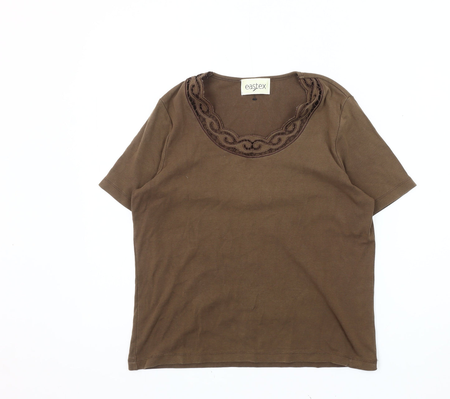 Eastex Women's Brown Embroidered T-Shirt Size 12