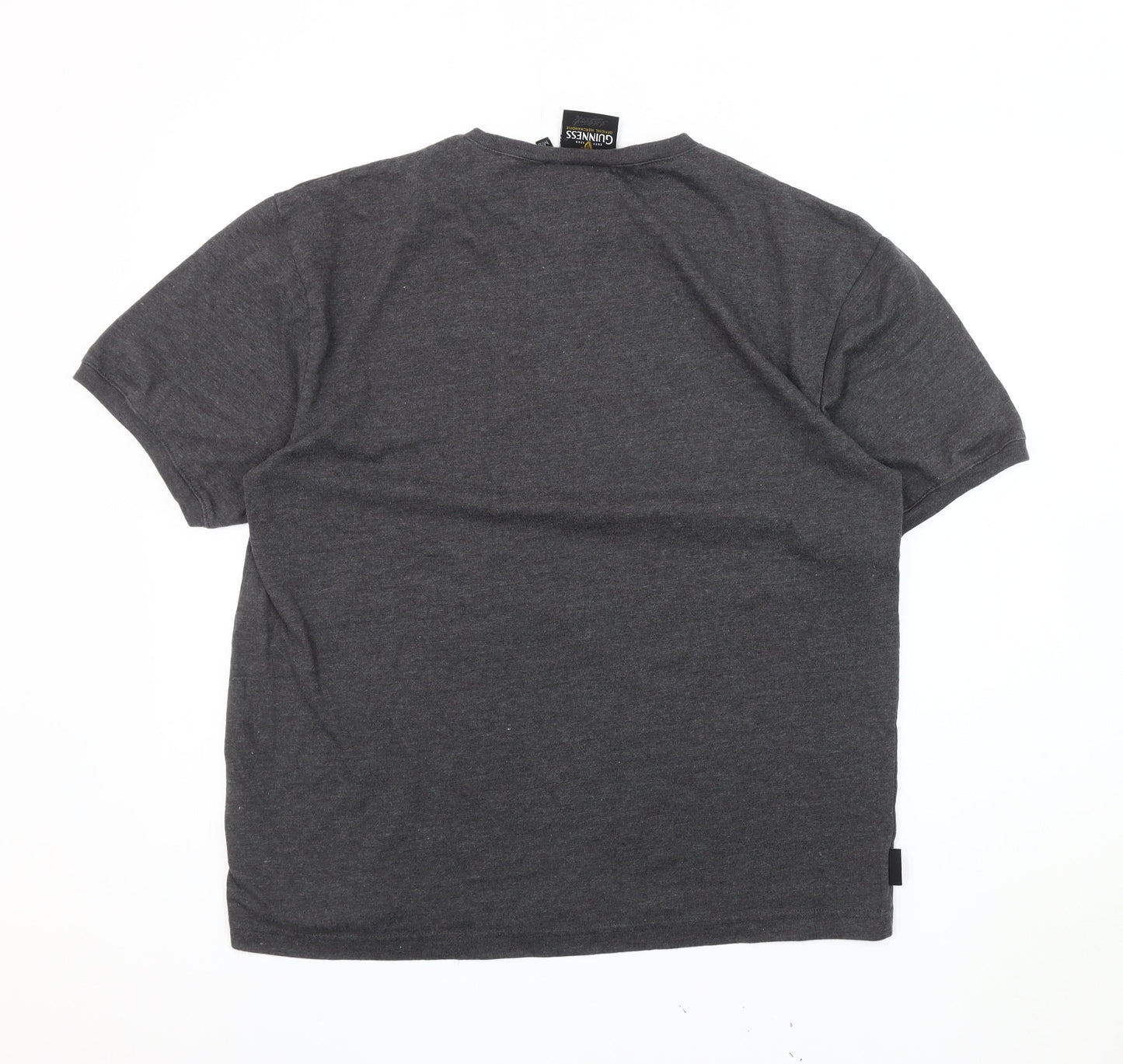 Guinness Men's Grey Medium T-Shirt Graphic Print