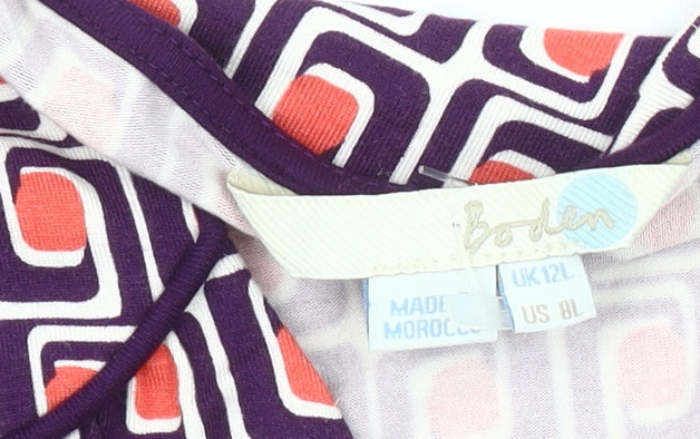 Boden Women's Geometric Dress, Multicoloured, Size 12