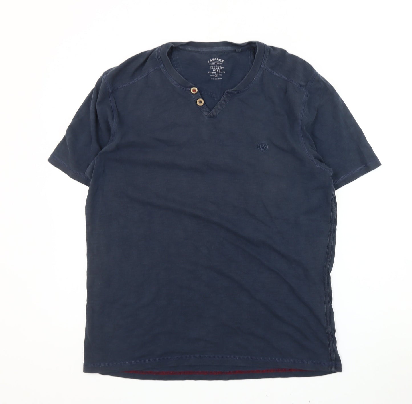 Fat Face Men's Blue Henley T-Shirt