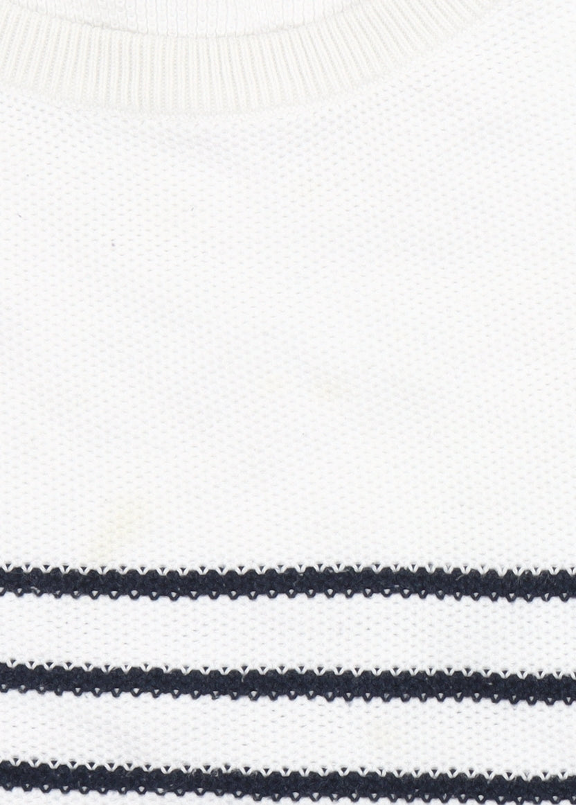 Helly Hansen Women's XL White Striped Pullover Jumper