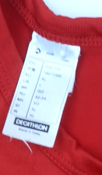 Decathlon Men's Red XL Basic T-Shirt