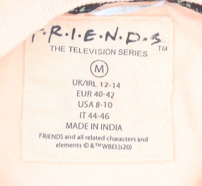 FRIENDS Beige Graphic Pullover Sweatshirt M