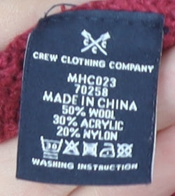 Crew Clothing Men's Red Pullover Jumper L Geometric