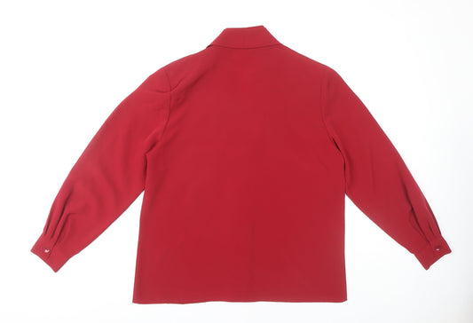 Alexon Women's Red Long Sleeve Blouse UK 12