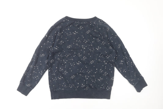 Jack Wills Women's Blue Sweatshirt Size 10 Star Print