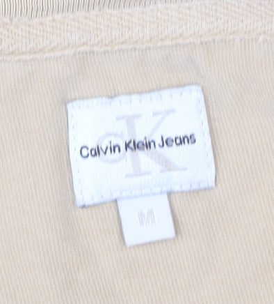 Calvin Klein Mens Beige Cotton Crew Neck T-Shirt M