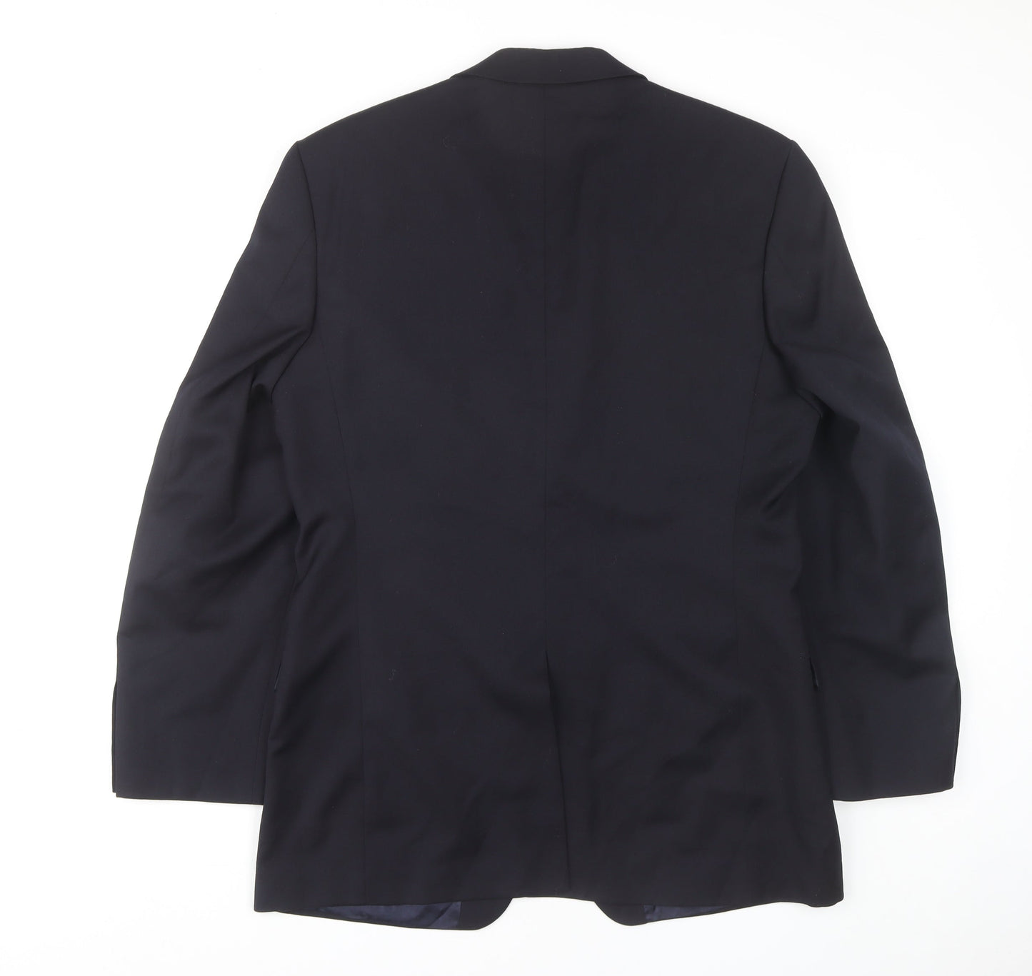Jaeger Men's Black Blazer XL Regular Fit Wool