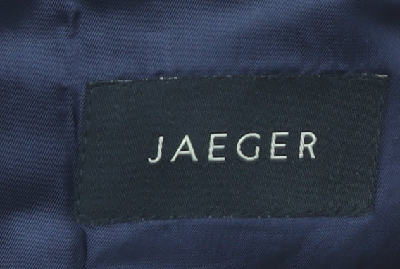 Jaeger Men's Black Blazer XL Regular Fit Wool