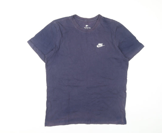 Mens UK Size M Nike Blue Cotton T-Shirt