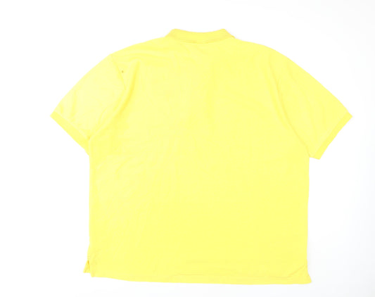 Slazenger Men's 3XL Yellow Polo, Casual Cotton Blend