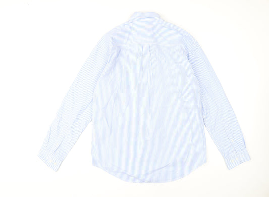 Jack & Jones Men's Blue Striped Button-Up Shirt M