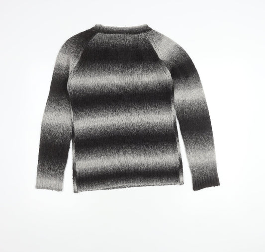 Animal Women's Grey Striped Pullover Jumper