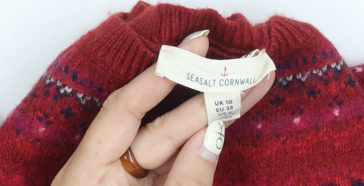 Seasalt Cornwall Women's Red Knit Dress Size 10