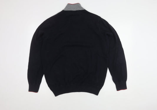 Blue Harbour Men's Black Grey Full Zip Sweatshirt L