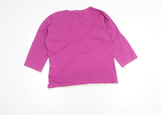 Womens UK Size 16 Tommy & Kate Pink 100% Cotton T-Shirt