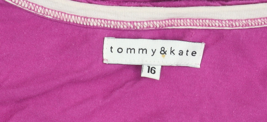 Tommy & Kate Women's Pink 3/4 Sleeve T-Shirt Size 16