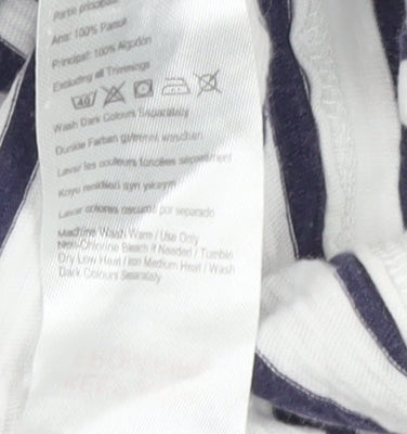 Joules Women's Striped T-Shirt, White, Size 10