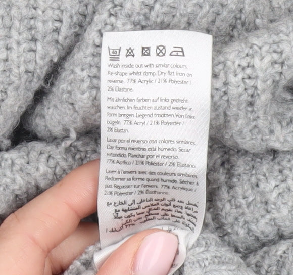 Jack Wills Women's Grey Full Zip Jumper, Size 16