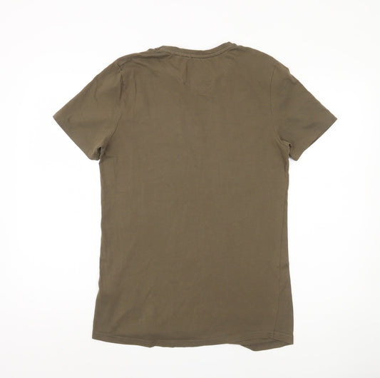 DFND Men's Brown Short Sleeve Crew Neck T-Shirt M