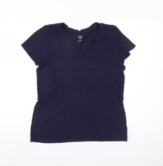 GAP Women’s Blue V-Neck T-Shirt, M, Casual Style