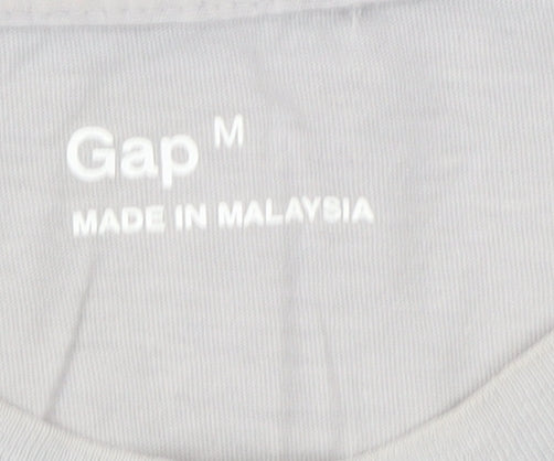 Gap Men's Grey Cotton Crew Neck T-Shirt, Size M