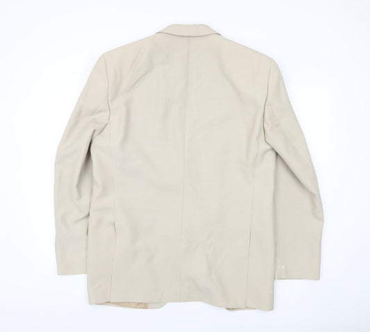 Tropicano Men's Beige Blazer, Two-Button, Summer UK 40R