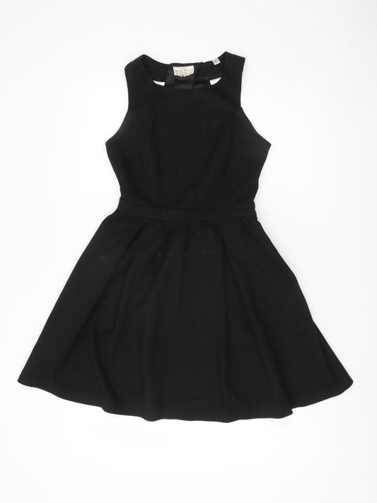 Jack Wills Womens Black Fit & Flare Dress Size 2