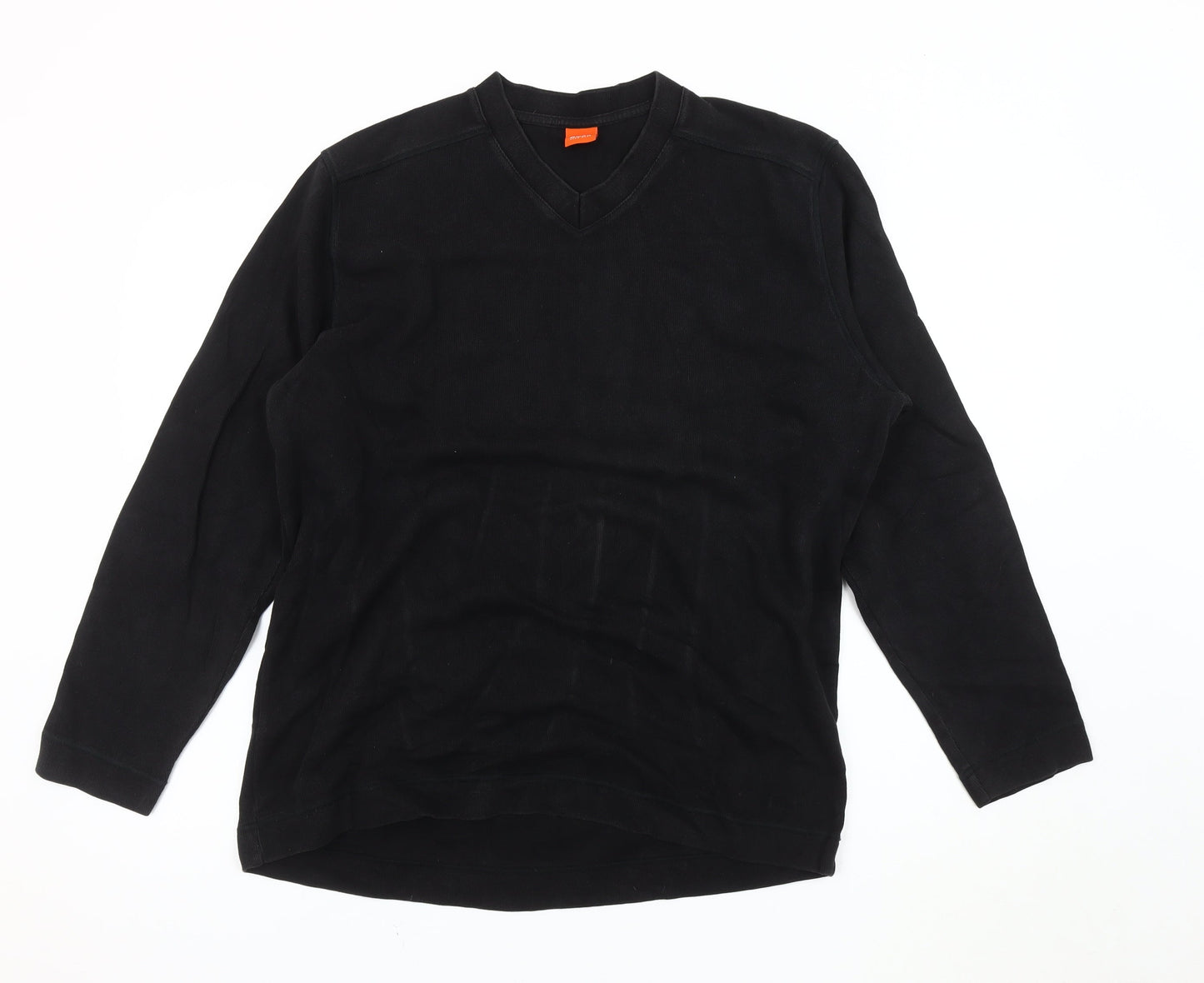BOSS Unisex Black Sweatshirt L V-Neck Long Sleeve