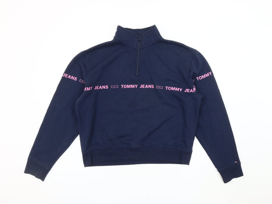 Tommy Jeans Women's Blue Pullover Sweatshirt L