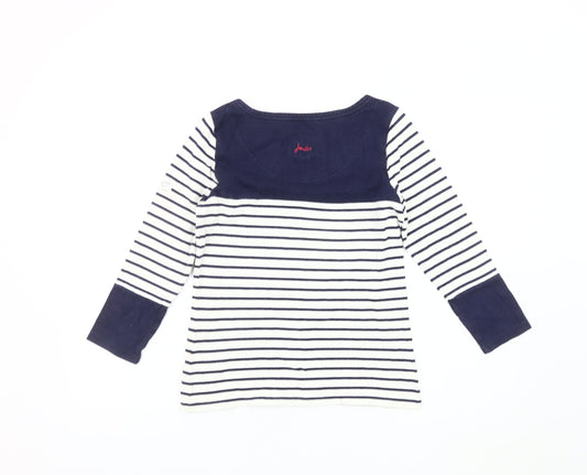 Joules Women's Striped Multicoloured T-Shirt, Size 6