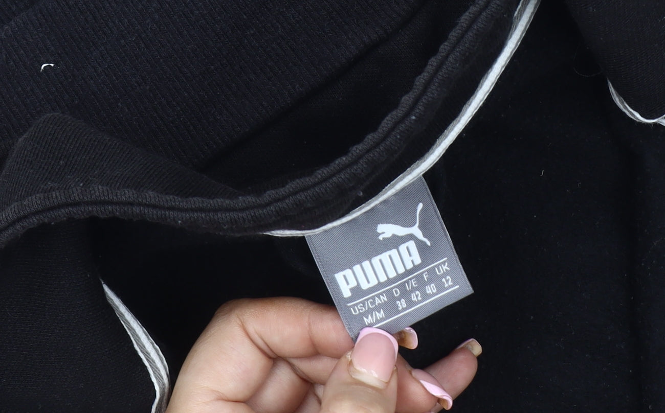 Puma Women's Black Jacket, Size 12, Casual Sports Style