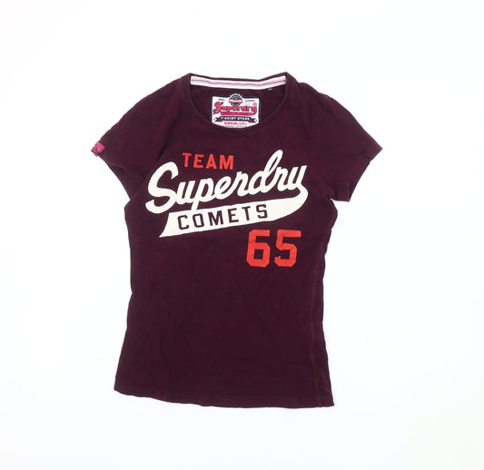 Superdry Women's Red T-Shirt Size S